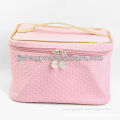 Pink Travel Tote Cosmetic Bag with Handle Top for Personal Care Items